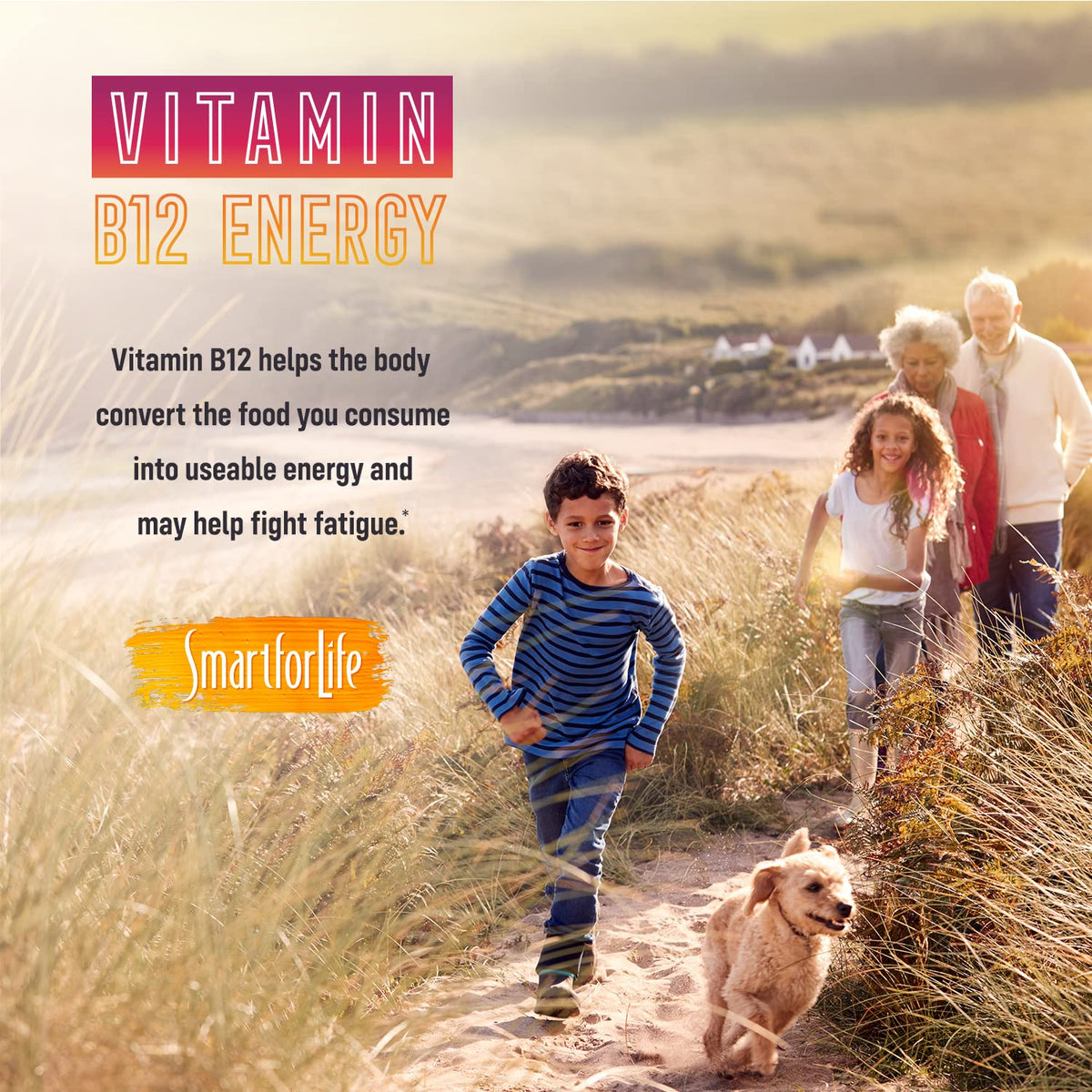 B12 Gummy Vitamins - 1500 mcg Vitamin B12 Gummies for Adults and Kids - Helps with Energy, Metabolism, Bone Nervous System Support Smart for LifeBuy Supplements Australia