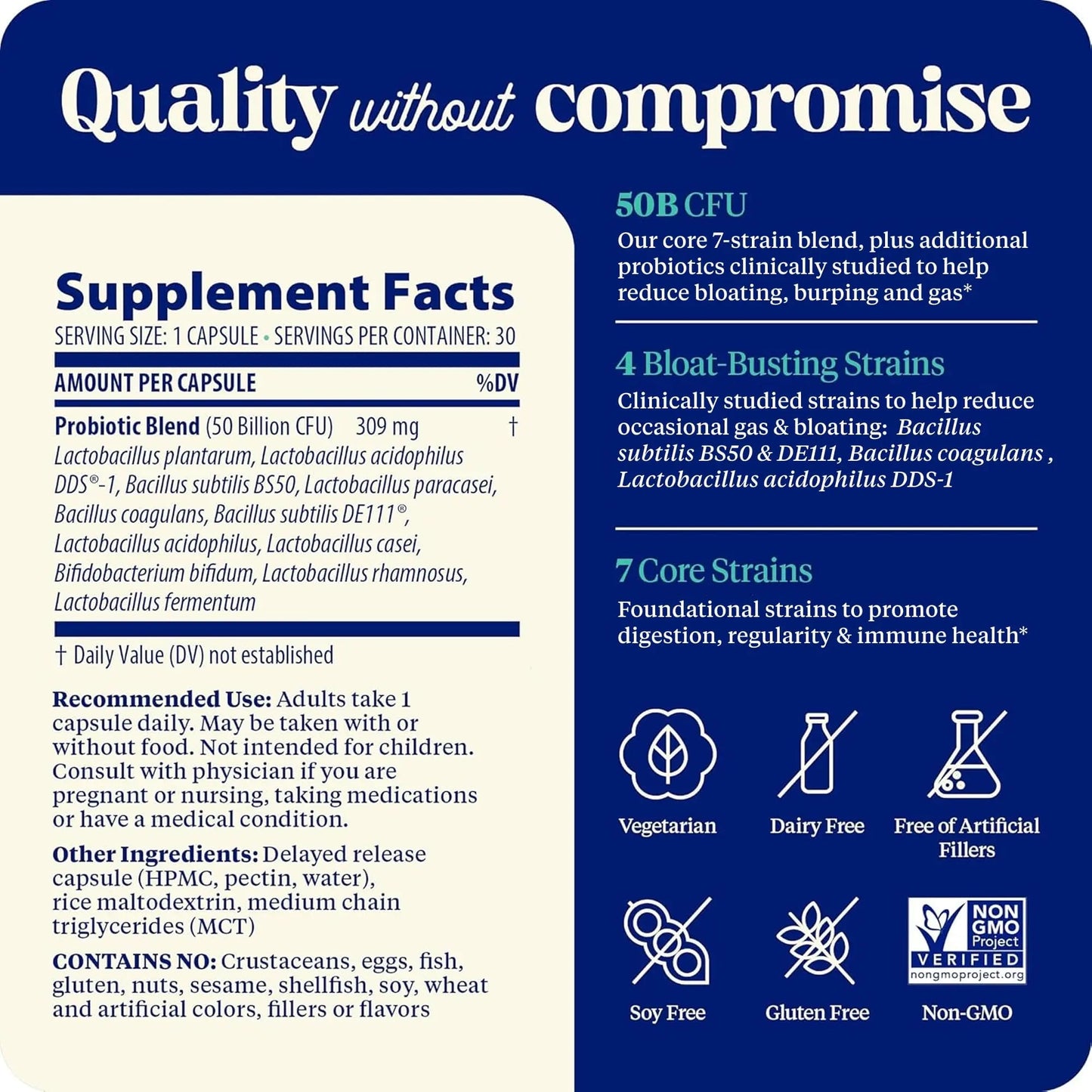 Enzymedica SubCulture Probiotics for Gas & Bloating, 50 Billion CFU, Supports Immune & Digestive Health, Regularity & Gut Flora, 30 Count EnzymedicaBuy Supplements Australia