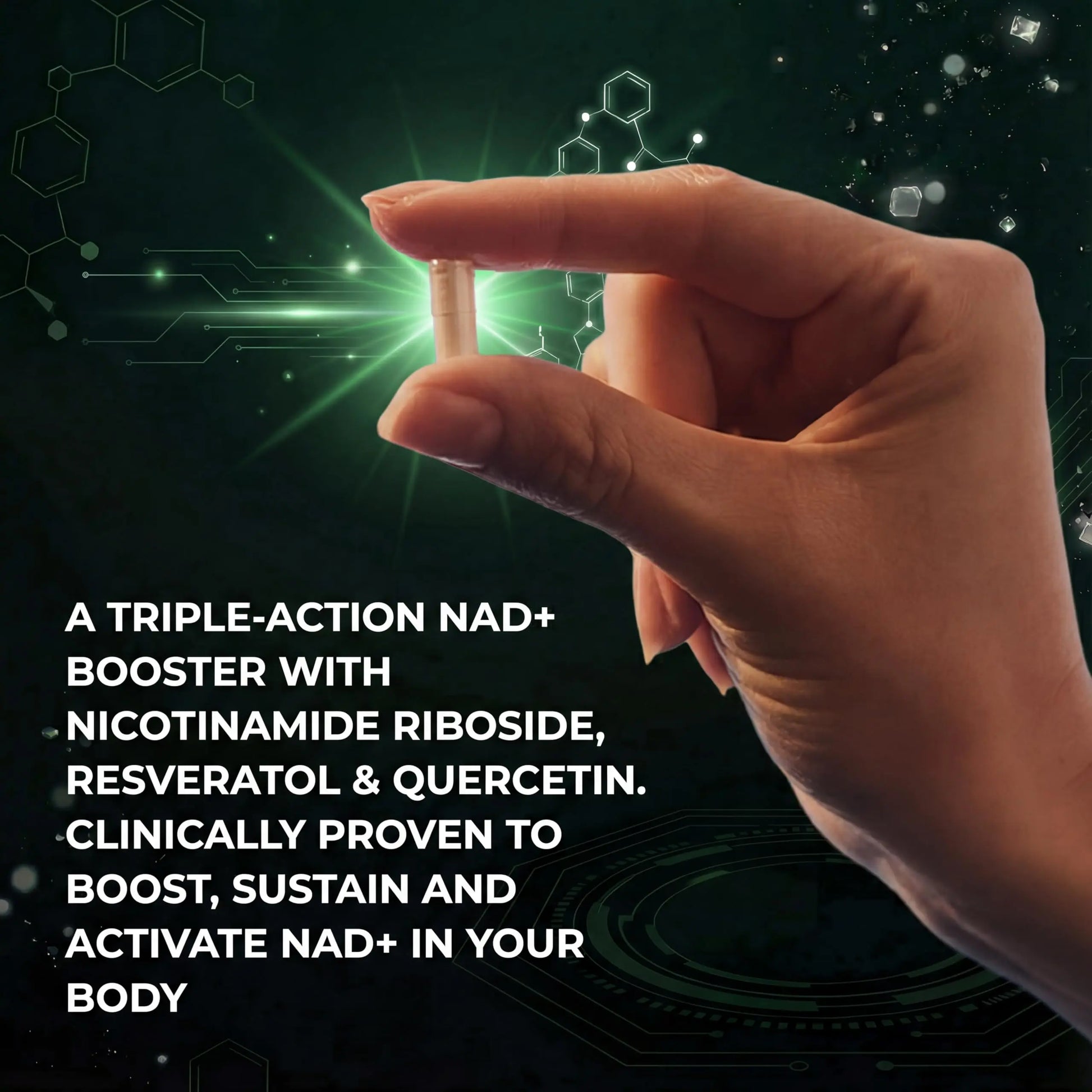 VivaThrive Advanced NAD+ Complex - NMNH Supplement Alternative - 50 Day Supply - Triple Action NAD+ Supplement - Nicotinamide Riboside - Resveratrol - Quercetin - Third-Party Tested - Made in USA VivaThriveBuy Supplements Australia