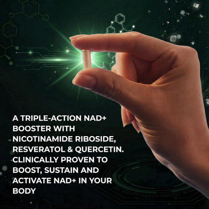 VivaThrive Advanced NAD+ Complex - NMNH Supplement Alternative - 50 Day Supply - Triple Action NAD+ Supplement - Nicotinamide Riboside - Resveratrol - Quercetin - Third-Party Tested - Made in USA VivaThriveBuy Supplements Australia
