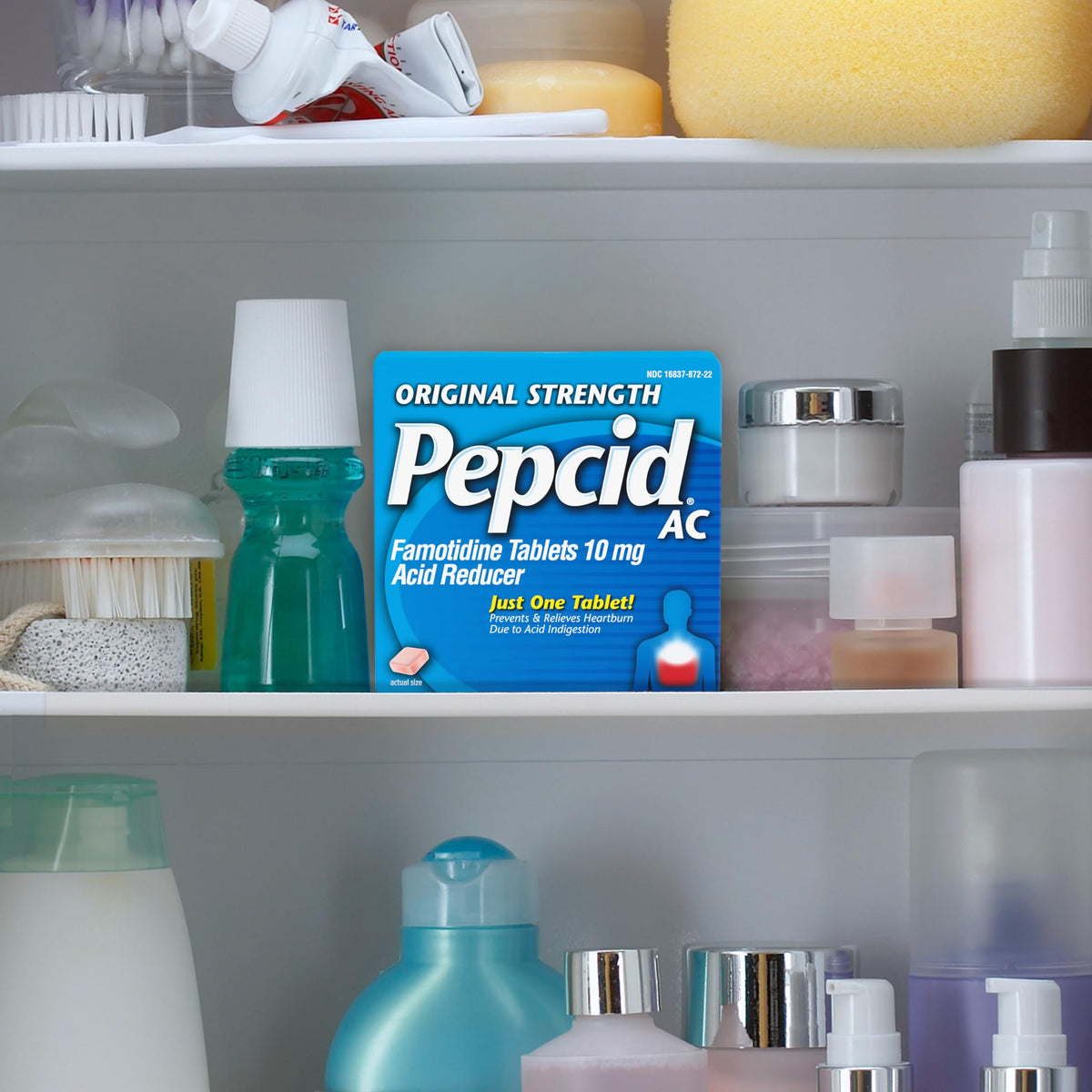 Pepcid AC Original Strength Heartburn Relief Tablets, OTC Medicine Prevents & Relieves Heartburn & Acid Reflux Due to Acid Indigestion, 10mg Famotidine Acid Reducer, Fast-Acting, 90 ct Pepcid buy supplements Au