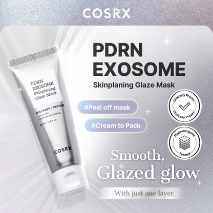 COSRX PDRN EXOSOME Glaze Wrapping Mask with SALMON DNA PDRN, Instant Glow, Easy Peel-Off Overnight Mask for Glass Skin, Firmness, Elasticity & Skin Texture Care, Mothers day gift, Korean Skin Care COSRX buy supplements Au