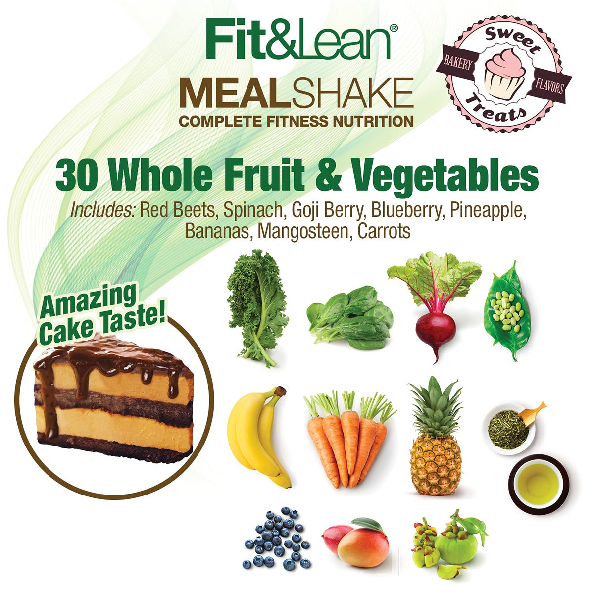 Fit & Lean Meal Shake Meal Replacement with Protein, Fiber, Probiotics and Organic Fruits Fit & LeanBuy Supplements Australia