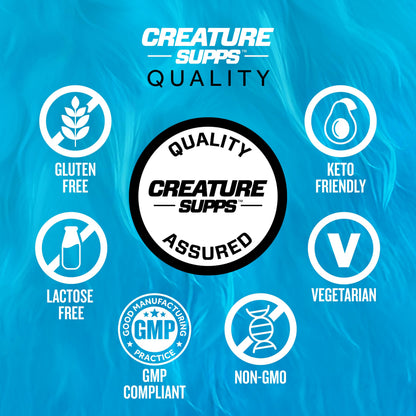 CREATURE® Creatine Complex - Creatine Monohydrate Powder with 5 Types of Creatine Including Con-Crēt® Creatine HCL, Promotes Muscle, Strength, Endurance, Brain Health, Unflavored, 300g 60 Servings CREATUREBuy Supplements Australia
