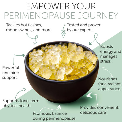 Perimenopause Supplements Women | Premenopausal Gummy Vitamins | Relief for Hormonal Balance & Mood Swings | Supports Menstrual Cycle Regulation | 60 Vegan Gummies Terramed Just Think ComfortBuy Supplements Australia