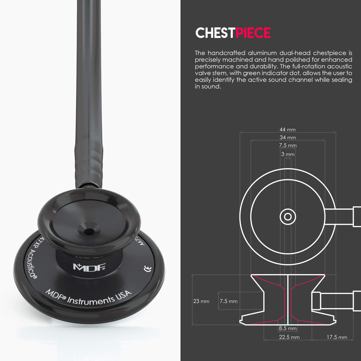 MDF Acoustica Lightweight Stethoscope for Doctors, Nurses, Students MDF InstrumentsBuy Supplements Australia