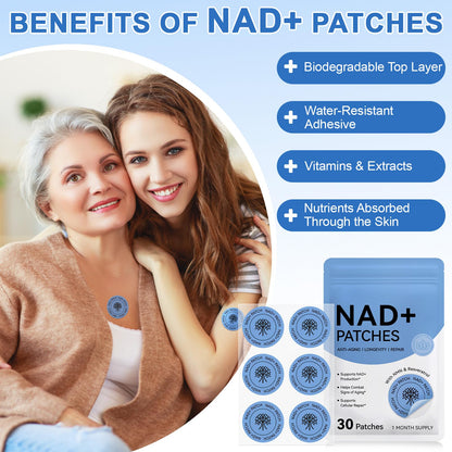NAD Patches for Women & Men,One-Stop Solution for Skin and Wellness Support | NMNH, Resveratrol, Hyaluronic Acid, Vitamin C, & Coq10 l Premium 8-Hour Time-Release Patch for Enhanced Absorption MAYPJHEHBuy Supplements Australia
