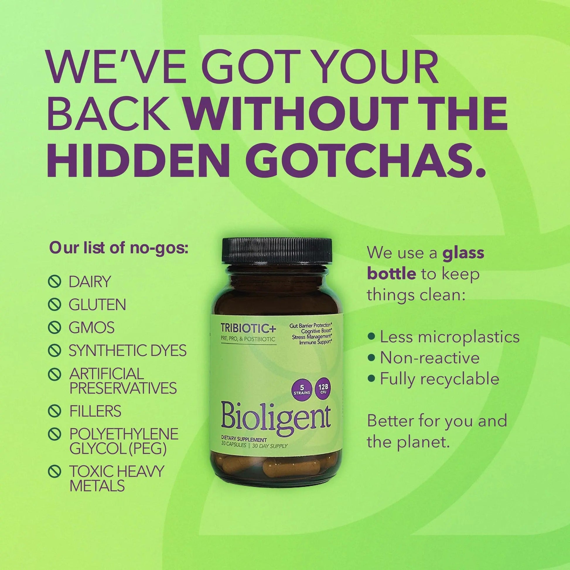 BIOLIGENT Tribiotic+ Prebiotic, Probiotic and Postbiotic Supplement for Women & Men, Gut Health, Immune Support, Bloating Relief, Daily Microbiome and Digestive Support, 30 Capsules, 30 Day Supply BIOLIGENTBuy Supplements Australia
