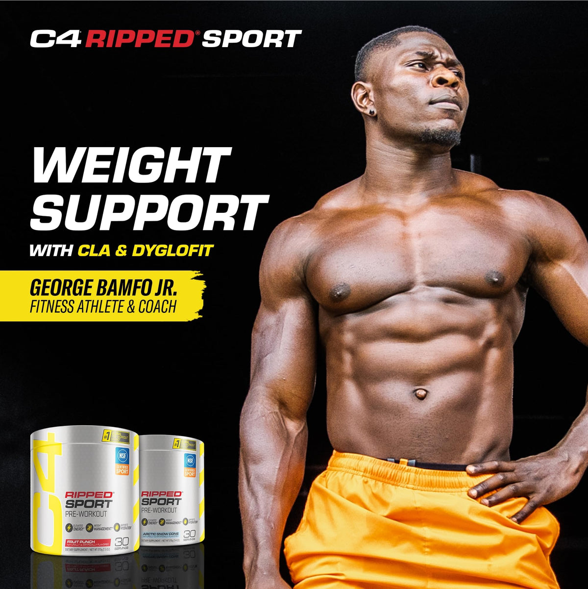 C4 Ripped Sport Pre Workout Powder Fruit Punch - NSF Certified for Sport + Sugar Free CellucorBuy Supplements Australia