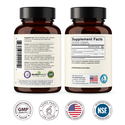 Complete Magnesium Complex 500mg for Women & Men | 120 Capsules | 6 in 1 Mag Supplement with Zinc | Quality Sleep & Muscle Health | Glycinate, Citrate SANDHUHERBALS canada supplements
