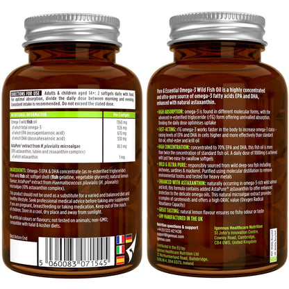 Omega-3 Wild Fish Oil & Astaxanthin, The Most Advanced High Absorption rTG Omega-3 Igennus Healthcare NutritionBuy Supplements Australia