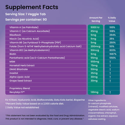 Organic Excellence Hair, Skin and Nails Vitamins for Women & Men – Biotin Supplement 5000 mcg– Hyaluronic Acid - Supports Healthy Hair Growth, Radiant Skin & Strong Nails, 1 Month Supply (30 Tablets) Organic ExcellenceBuy Supplements Australia