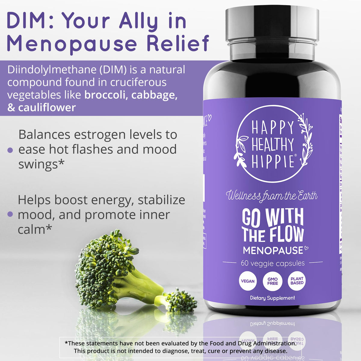 Menopause Supplements for Women – DIM Supplement + Probiotics | Estrogen Metabolism & Hormone Balance Support | Perimenopause Relief | Hot Flashes, Mood Swings & Night Sweats | Dong Quai | 60 Ct Happy Healthy HippieBuy Supplements Australia