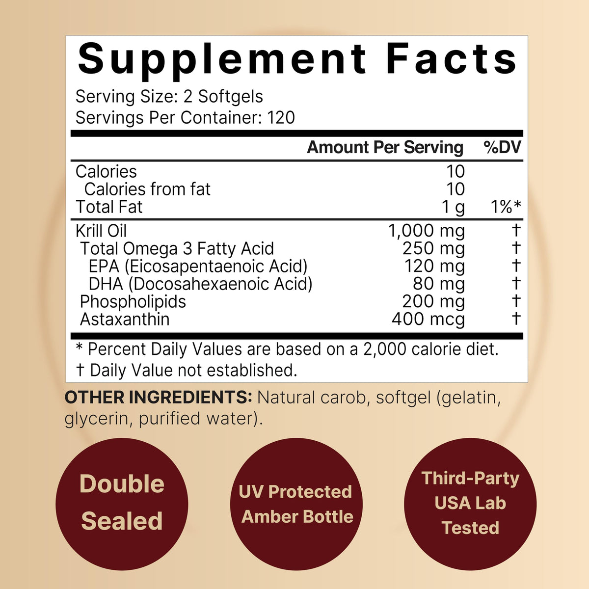NatureBell Antarctic Krill Oil 1000mg Supplement, 240 Softgels, Natural Source of Omega-3 NatureBellBuy Supplements Australia