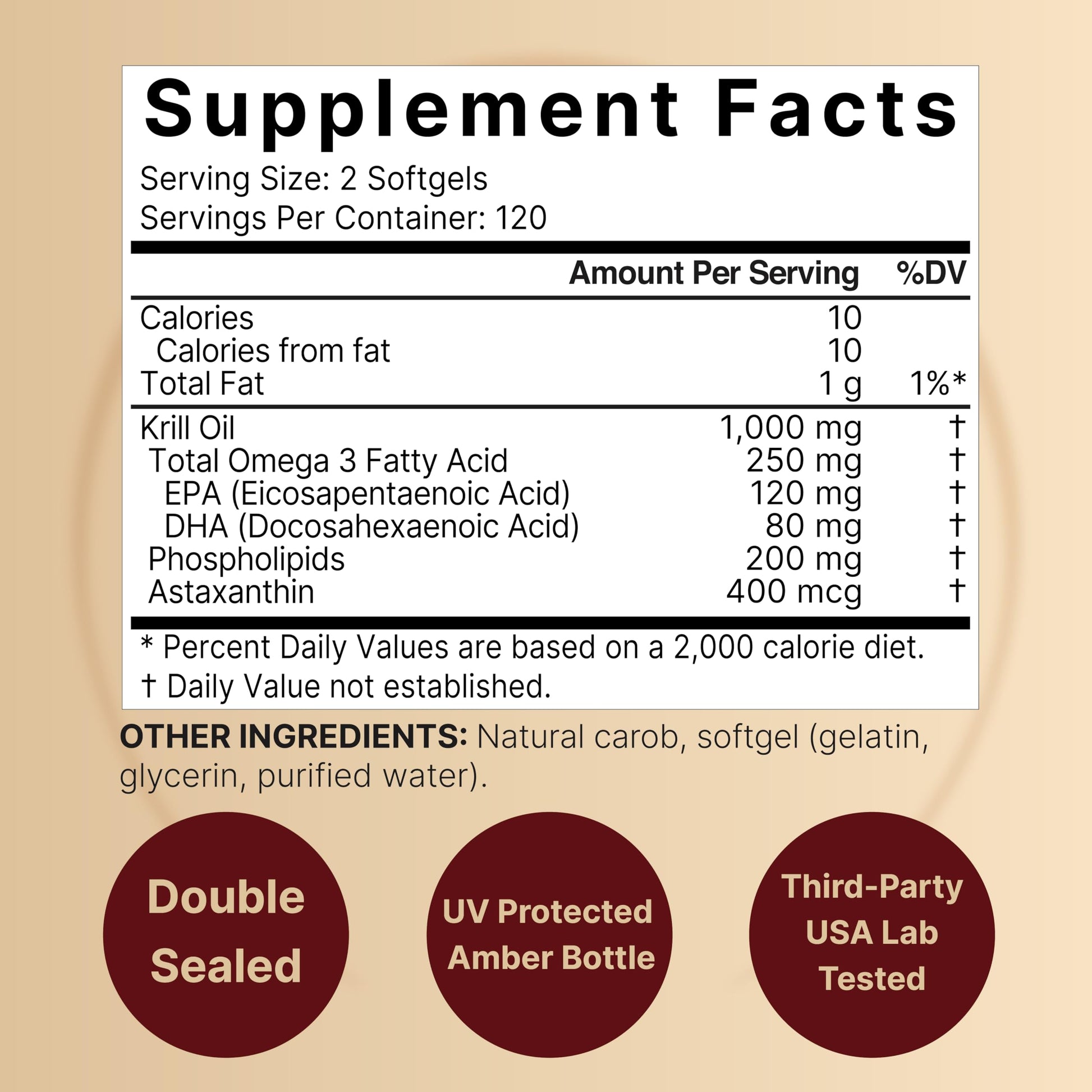 NatureBell Antarctic Krill Oil 1000mg Supplement, 240 Softgels, Natural Source of Omega-3 NatureBellBuy Supplements Australia