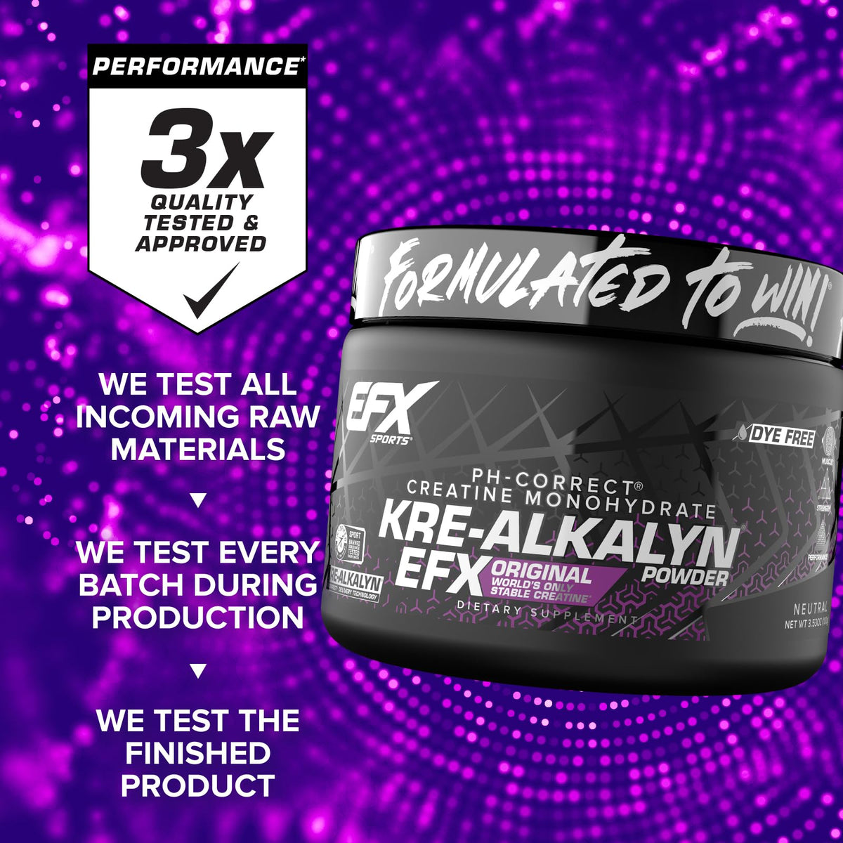 EFX Sports Kre-Alkalyn EFX Powder | pH Correct Creatine Monohydrate Powder Supplement | Strength, Muscle Growth & Performance | 66 Servings (Unflavored) EFX SportsBuy Supplements Australia