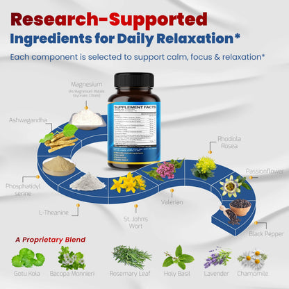 VEGATOT Organic Cortisol Wellness Complex 15-in-1 Formula with Magnesium Ashwagandha St. John's Wort Valerian Rhodiola Rosea Passionflower Chamomile VEGATOTBuy Supplements Australia