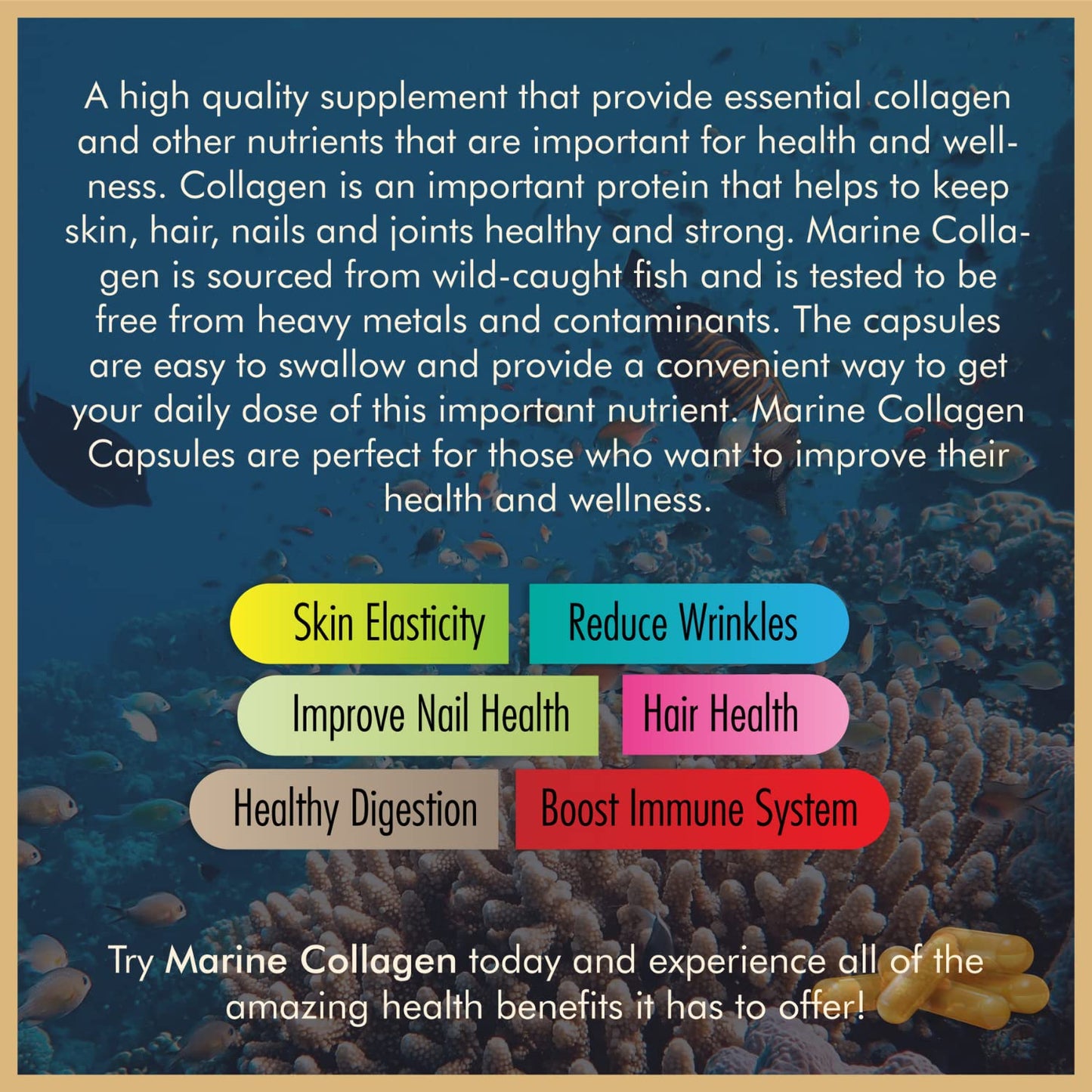 Vitalytes Marine Collagen Supplement 2400mg | 120 Marine Collagen Capsules Made in The UK VitalytesBuy Supplements Australia