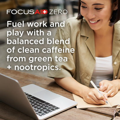 FOCUSAID ZERO SUGAR Nootropics Blend, Alpha-GPC, GABA, 100mg Natural Caffeine from Green Tea, Yerba Mate, Vitamin B-Complex, Keto-Friendly, No Artificial Sweeteners, 12 Fl Oz (Pack of 24) LIFEAIDBuy Supplements Australia