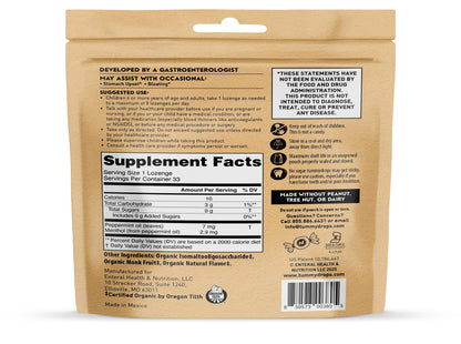 tummy drops No Sugar Crushed Peppermint Flavor, Gluten Free & Vegan, 33 Individually Wrapped Pure Peppermint Oil Lozenges Made with Organic Monkfruit tummy drops buy supplements Au