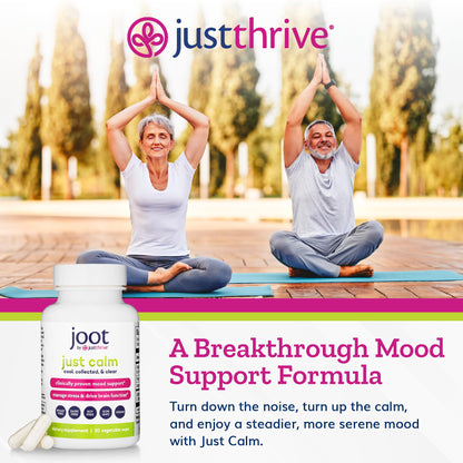 Just Thrive - Just Calm - Cortisol Manager - Calming, Memory, and Mood Support Supplement - Vegan, 30 Calm Capsules Just ThriveBuy Supplements Australia