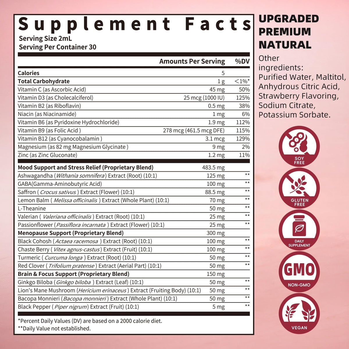 GREENPEOPLE Saffron Extract Supplements Drop - 24-in-1 88.5mg Saffron Extract with Ashwagandha,Black Cohosh & Lion's Mane for Mood&Focus,Stress Relief,Cortisol Reducer,Menopause – Vegan 2FL OZ GREENPEOPLEBuy Supplements Australia