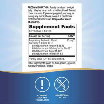 Nature's Way Pearls Adult 50+ Probiotic, Probiotics for Digestive Health* Supports Regularity, Immune & Colon Health*, 1 Billion Cultures, No Refrigeration Needed, 30 Softgels Nature's WayBuy Supplements Australia