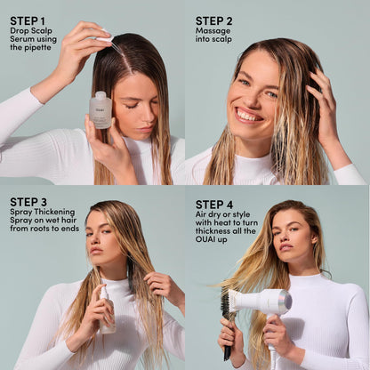 OUAI Hair Thickening Spray - Thickening & Volumizing Spray for Instantly Thicker, Fuller-Looking Hair - Protects, Strengthens & Repairs with Amaranth Peptide & Amino Acids (6 Fl Oz) OUAIBuy Supplements Australia