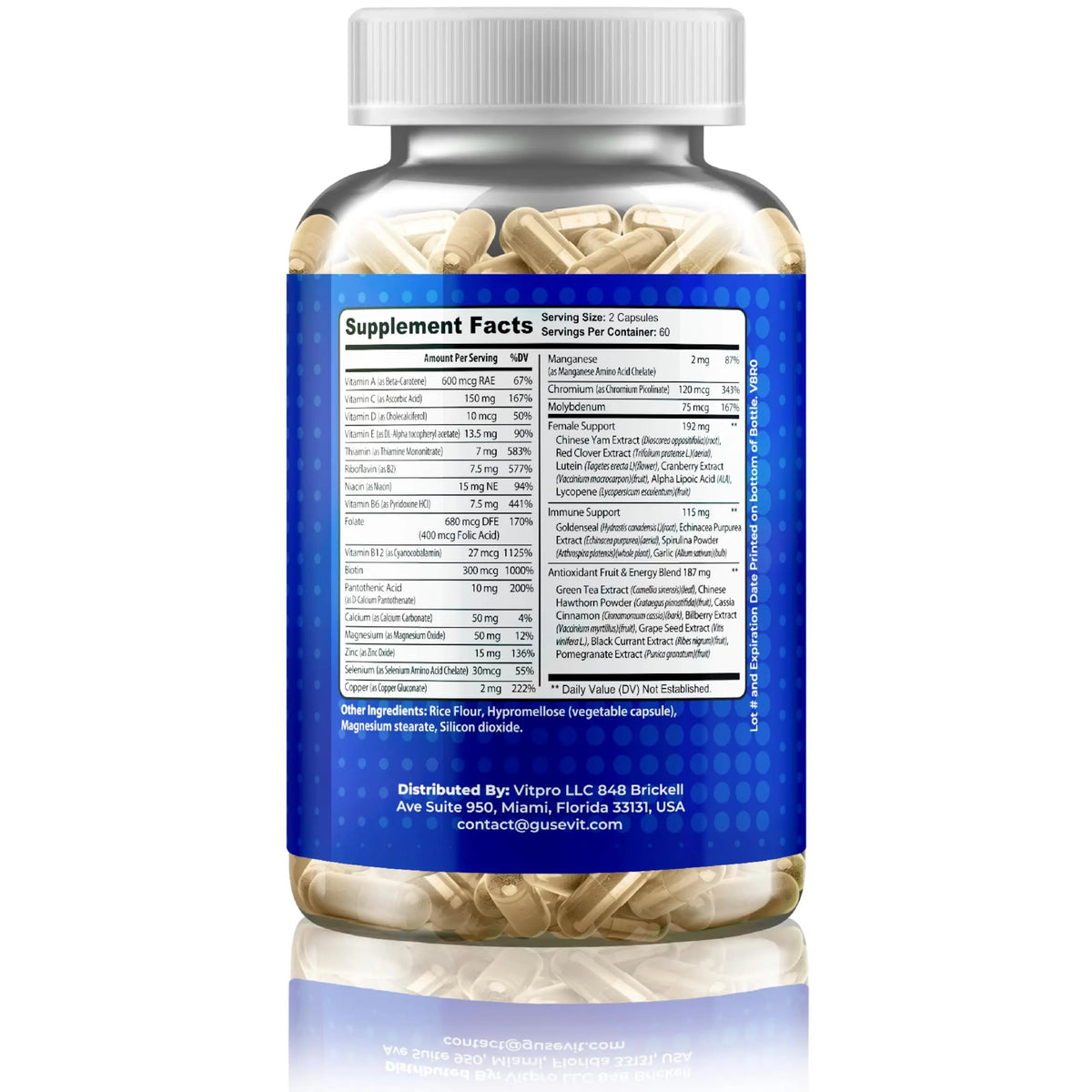 Gusevit 35-in-1 Men's Multivitamins for Immune Support, Stamina & Energy Boost | Men's Health Supplement with Vitamins & Antioxidants | Gusevit