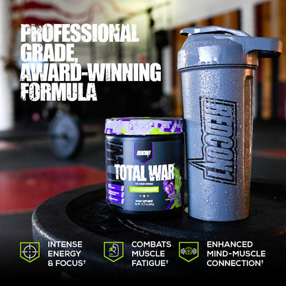 REDCON1 Total War Pre Workout Powder, Blue Lemonade - Beta Alanine + Citrulline Malate REDCON1Buy Supplements Australia