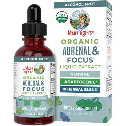 MaryRuth Organics - USDA Organic Brain Nootropic Supplement for Adults with Ginkgo Biloba & Astragalus | Focus & Adrenal Support | Brain & Memory Drops | Vegan | Non-GMO | Gluten Free | 30 Servings MARYRUTH'SBuy Supplements Australia