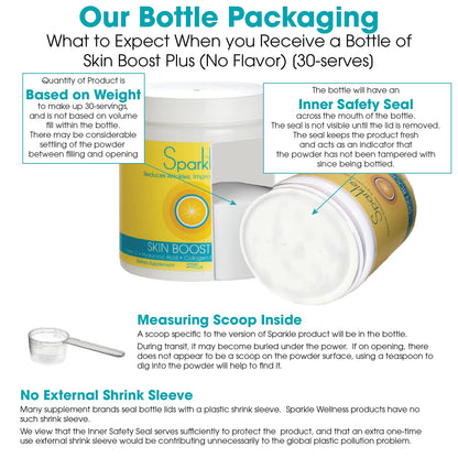Hydrolyzed Collagen Powder - Sparkle Skin Boost Plus (No Flavor) [30-Serves] Verisol Pept Sparkle CollagenBuy Supplements Australia
