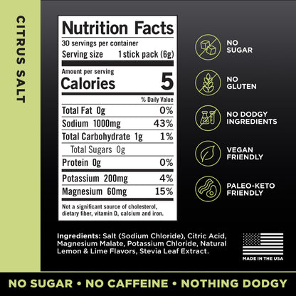 LMNT Zero Sugar Electrolytes - Citrus Salt | Drink Mix | 30-Count Drink LMNTBuy Supplements Australia