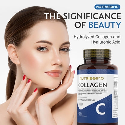 NUTRISSIMO Collagen + Hyaluronic Acid + Biotin + CoQ10 + Vitamins A, C (non-acidic), D and B12 + Zinc NUTRISSIMOBuy Supplements Australia