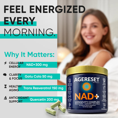 JoysLife AGERESET NAD Supplement NMN Alternative Liposomal + Gotu Kola for Women & Men w/Resveratrol, Quercetin, Gotu Kola JoysLifeBuy Supplements Australia
