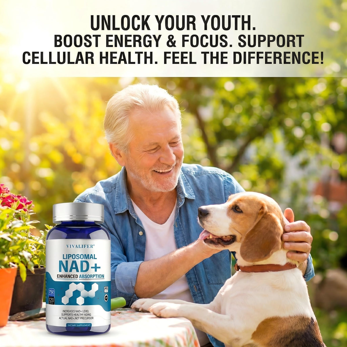 Liposomal NAD+ Supplement 750mg - 120 Capsules NMN Alternative Superior Absorption & Bioavailability -True Nicotinamide Adenine Dinucleotide for Cellular Energy, DNA Repair Support & Healthy Aging DQQIBuy Supplements Australia