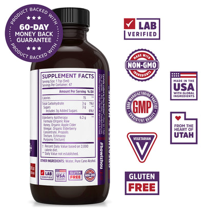 Zhou Nutrition Elderberry Syrup, Immune System Booster with Organic Elderberry Syrup Zhou NutritionBuy Supplements Australia