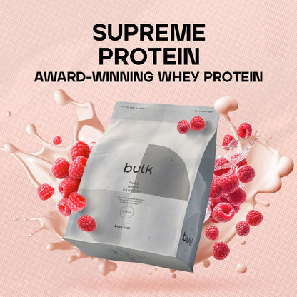Bulk Pure Whey Protein Powder Shake, Raspberry, 500 g, Packaging May Vary BulkBuy Supplements Australia