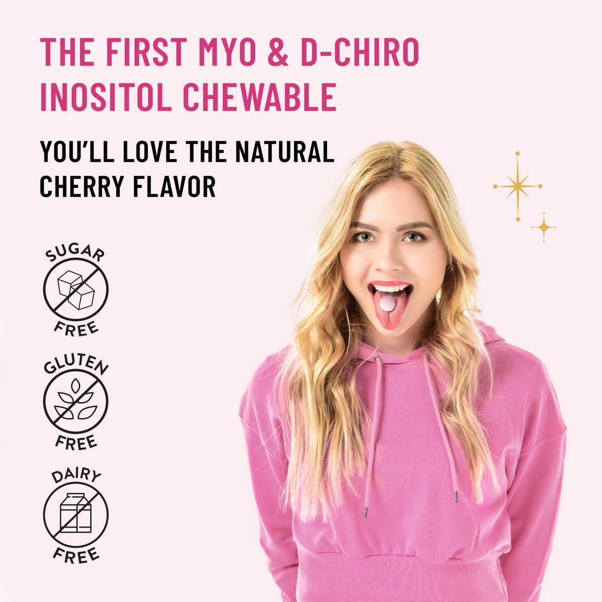 Legendairy Milk Myo-Inositol & D-Chiro Inositol Supplement for Women, 40:1 Ratio, PCOS & Fertility Support, Hormone Balance, Sugar Free Vegan Chewable Tablets, Cherry Flavor, 30 Day Supply Legendairy MilkBuy Supplements Australia