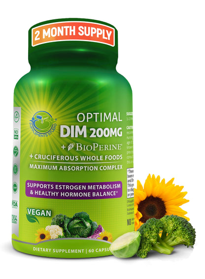 Optimal DIM 200mg Supplement for Women and Men - Made with Organic Whole Foods - Estrogen & Hormone Balance Support Diindolylmethane Complex - Maximum Absorption Delayed-Release Capsules - 60 Count SUPPLEMENTS STUDIOBuy Supplements Australia