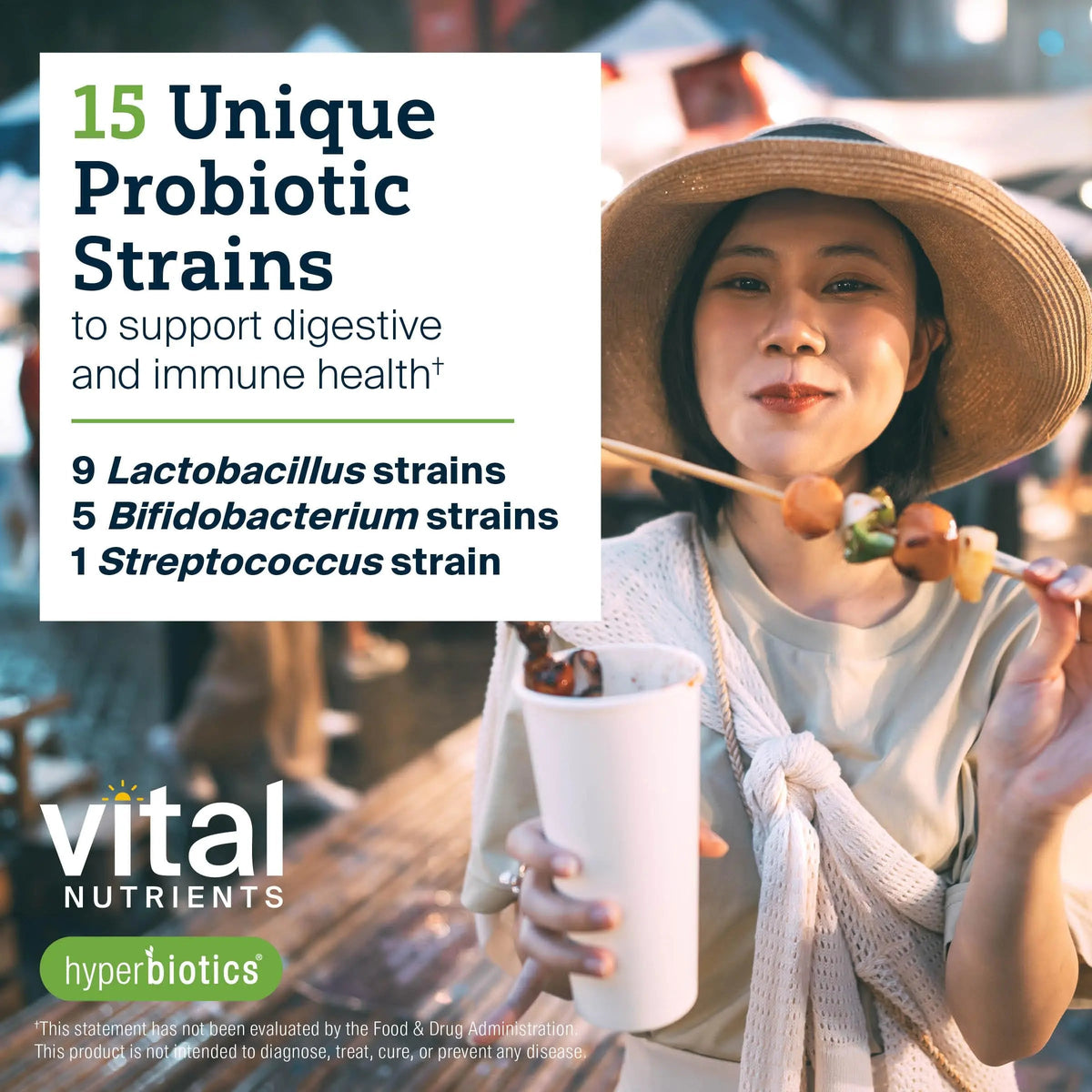 Hyperbiotics Vital Nutrients Pro-15 Advanced Probiotics for Women and Men | 15 Strains + Kiwifruit | Clinically Studied Daily Probiotics for Digestive Health, Gas, & Bloating | 60 Vegan Tablets HyperbioticsBuy Supplements Australia