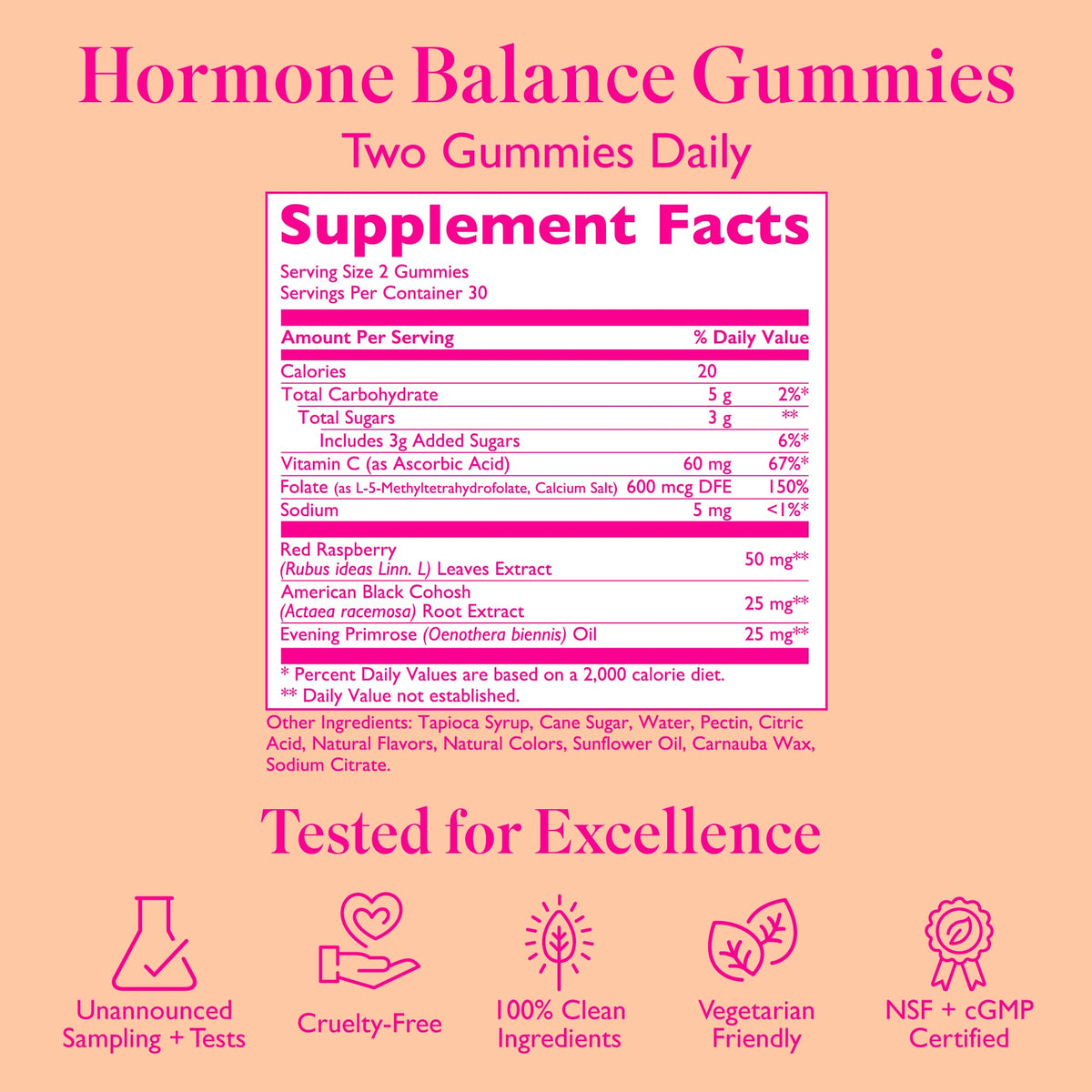 Amy Suzanne Hormone Balance Gummies for Women - Hormone Harmony for Mood, Energy, Bloating - Hormonal PMS, Perimenopause & Menopause Support - Red Raspberry Leaf & Black Cohosh - 60 Gummy Supplements Amy SuzanneBuy Supplements Australia