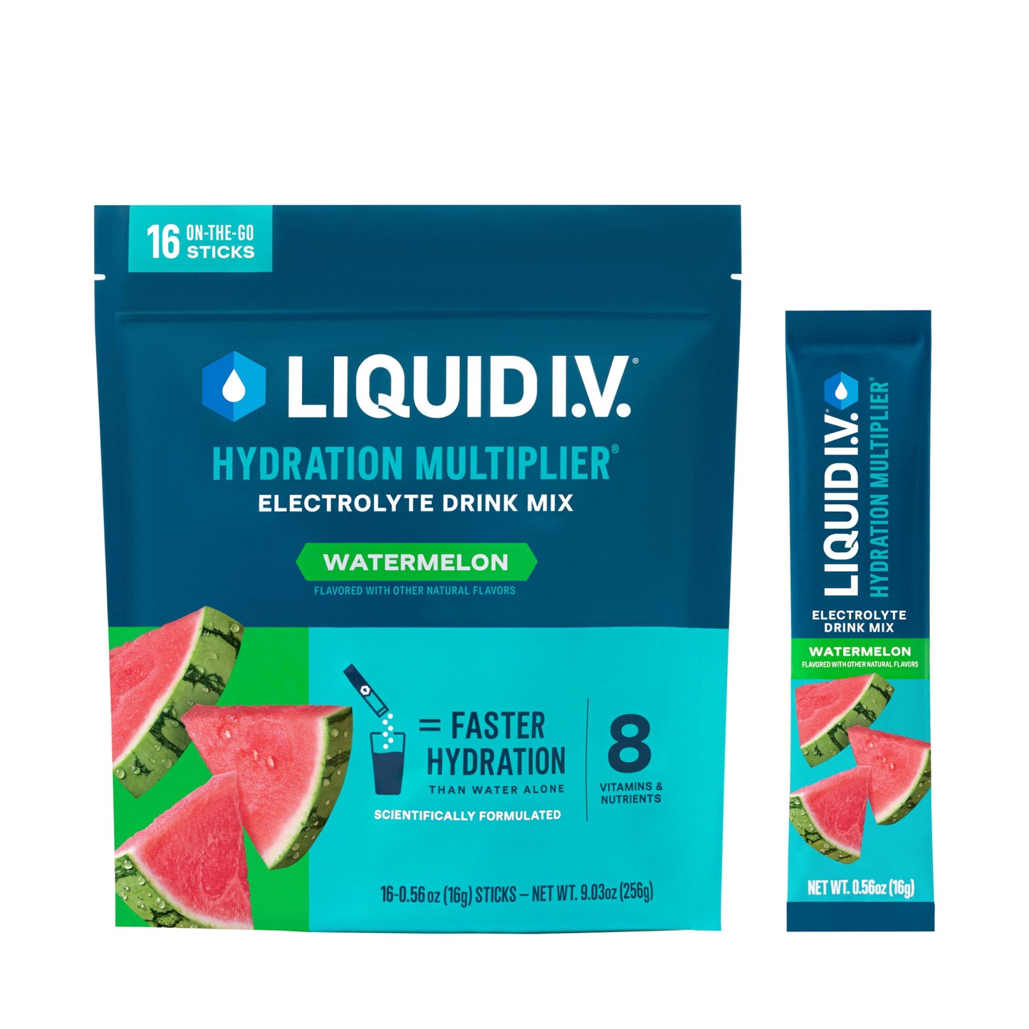 Liquid I.V.® Hydration Multiplier® - Watermelon | Electrolyte Powder Drink Mix | 1 Pack (16 Servings) Liquid I.V.Buy Supplements Australia