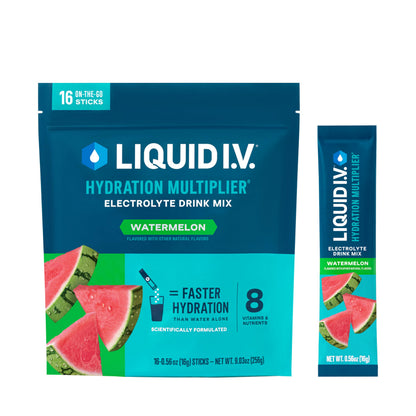 Liquid I.V.® Hydration Multiplier® - Watermelon | Electrolyte Powder Drink Mix | 1 Pack (16 Servings) Liquid I.V.Buy Supplements Australia
