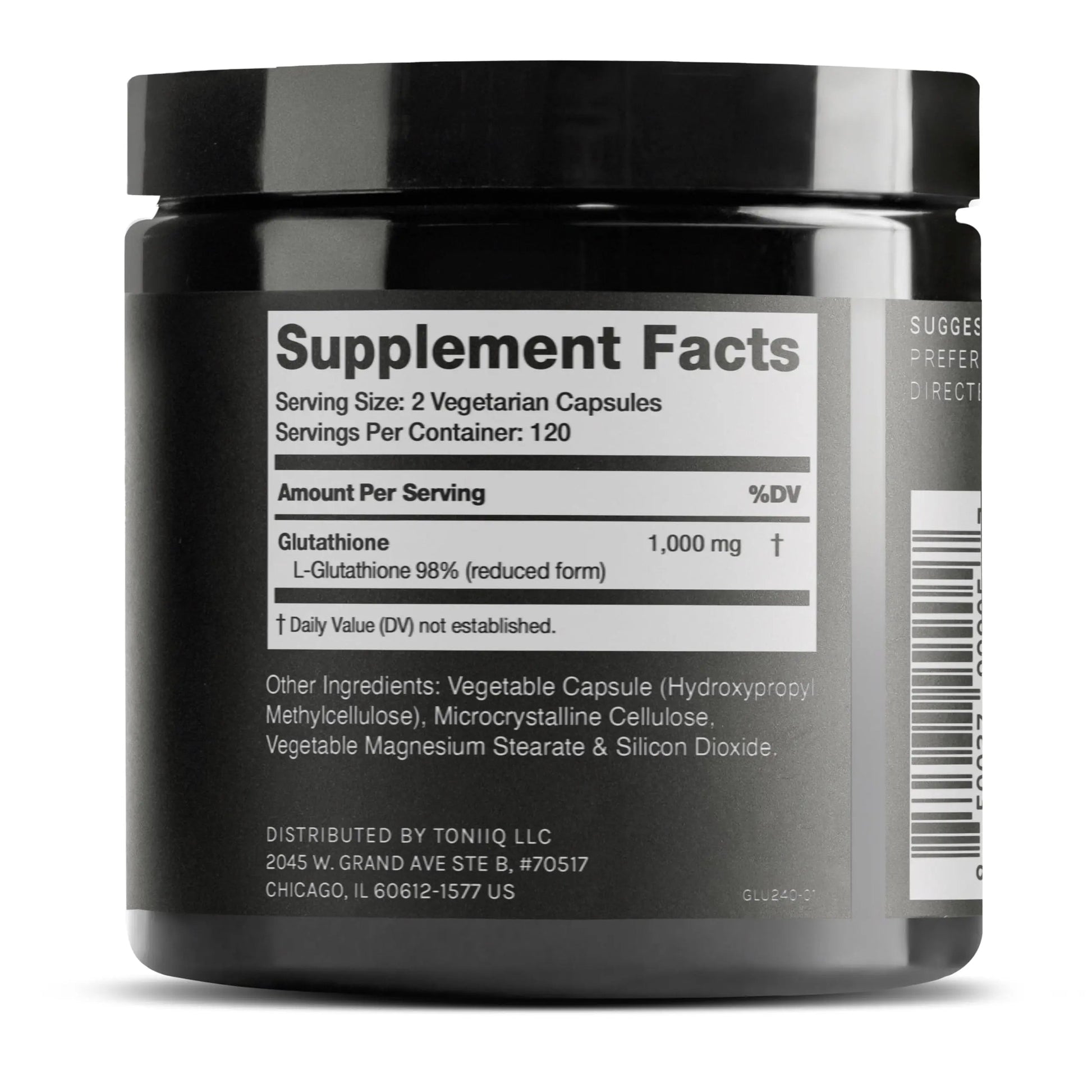 Toniiq Ultra High Strength Glutathione Capsules - 1000mg Concentrated Formula - 98%+ Highly Purified and Bioavailable - Non-GMO Fermentation - 240 Capsules Reduced Glutathione Supplement Toniiq buy supplements Au