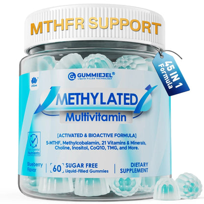 Methylated Multivitamin for Men & Women Gummies + Greens & Mushroom Blend, Methylfolate & B12, TMG, Choline LILICAREBuy Supplements Australia