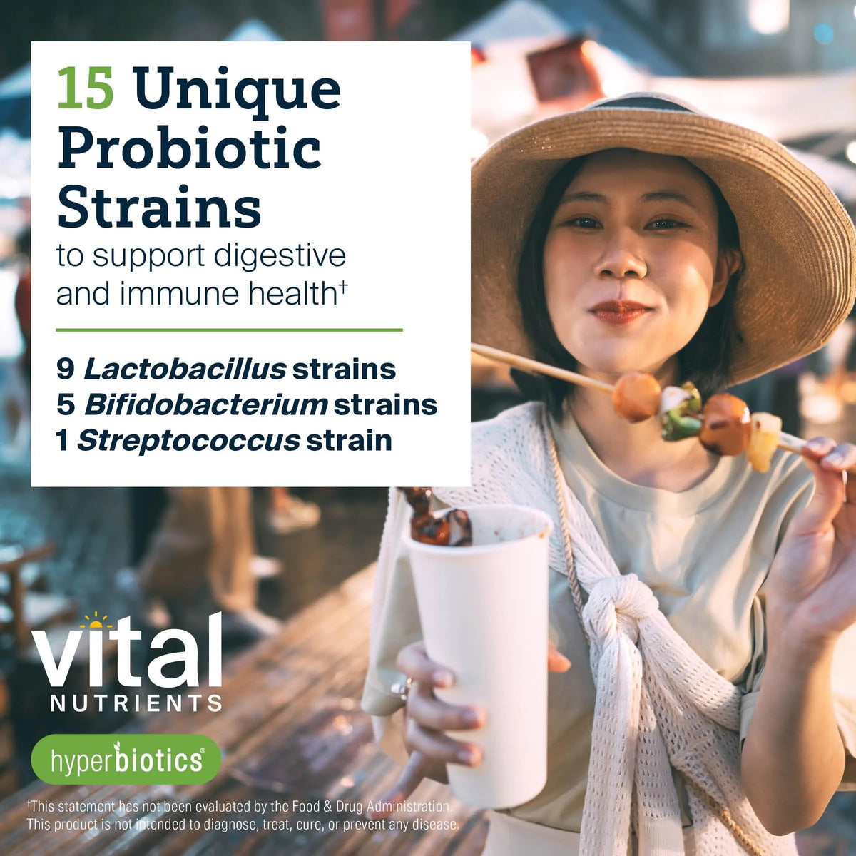 Hyperbiotics Vital Nutrients Pro-15 Advanced Probiotics for Women and Men | 15 Strains + Kiwifruit | Clinically Studied Daily Probiotics for Digestive Health, Gas, & Bloating | 30 Vegan Tablets HyperbioticsBuy Supplements Australia