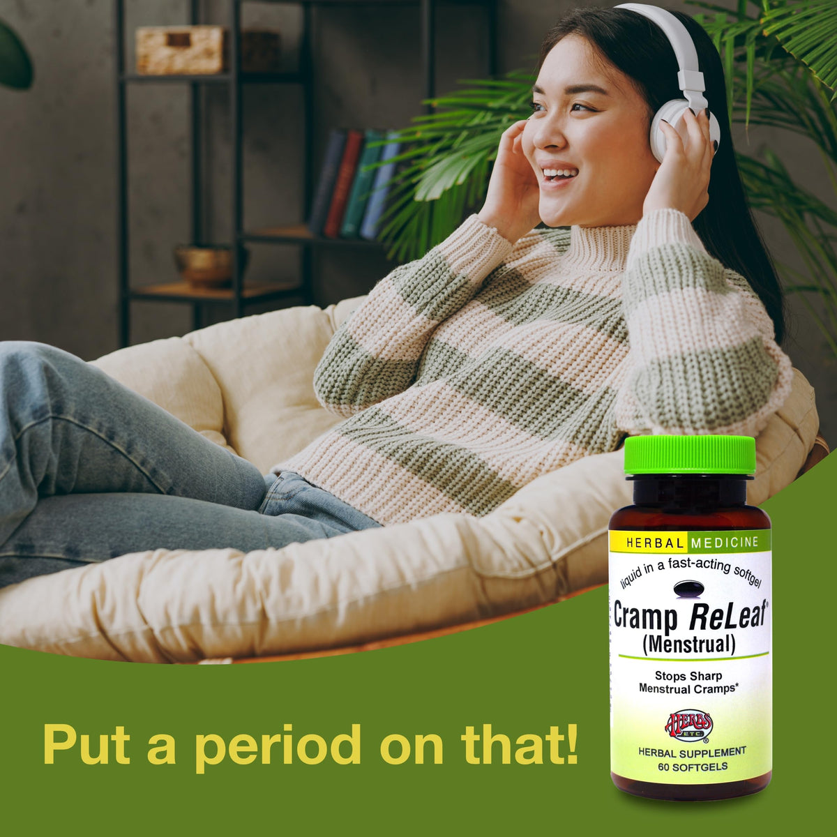 Herbs Etc. Cramp ReLeaf (Menstrual) - Abdominal Muscle Support - Herbal Supplement to Aid Menstrual Health - Period Cramp Support with Black Haw, Cramp Bark and Bethroot - 60 Softgels (60 Servings) Herbs Etc.Buy Supplements Australia