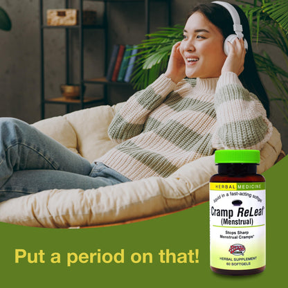 Herbs Etc. Cramp ReLeaf (Menstrual) - Abdominal Muscle Support - Herbal Supplement to Aid Menstrual Health - Period Cramp Support with Black Haw, Cramp Bark and Bethroot - 60 Softgels (60 Servings) Herbs Etc.Buy Supplements Australia