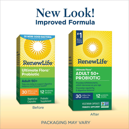 Renew Life Probiotic Adult 50 Plus Probiotic Capsules, Daily Supplement Supports Urinary Renew LifeBuy Supplements Australia